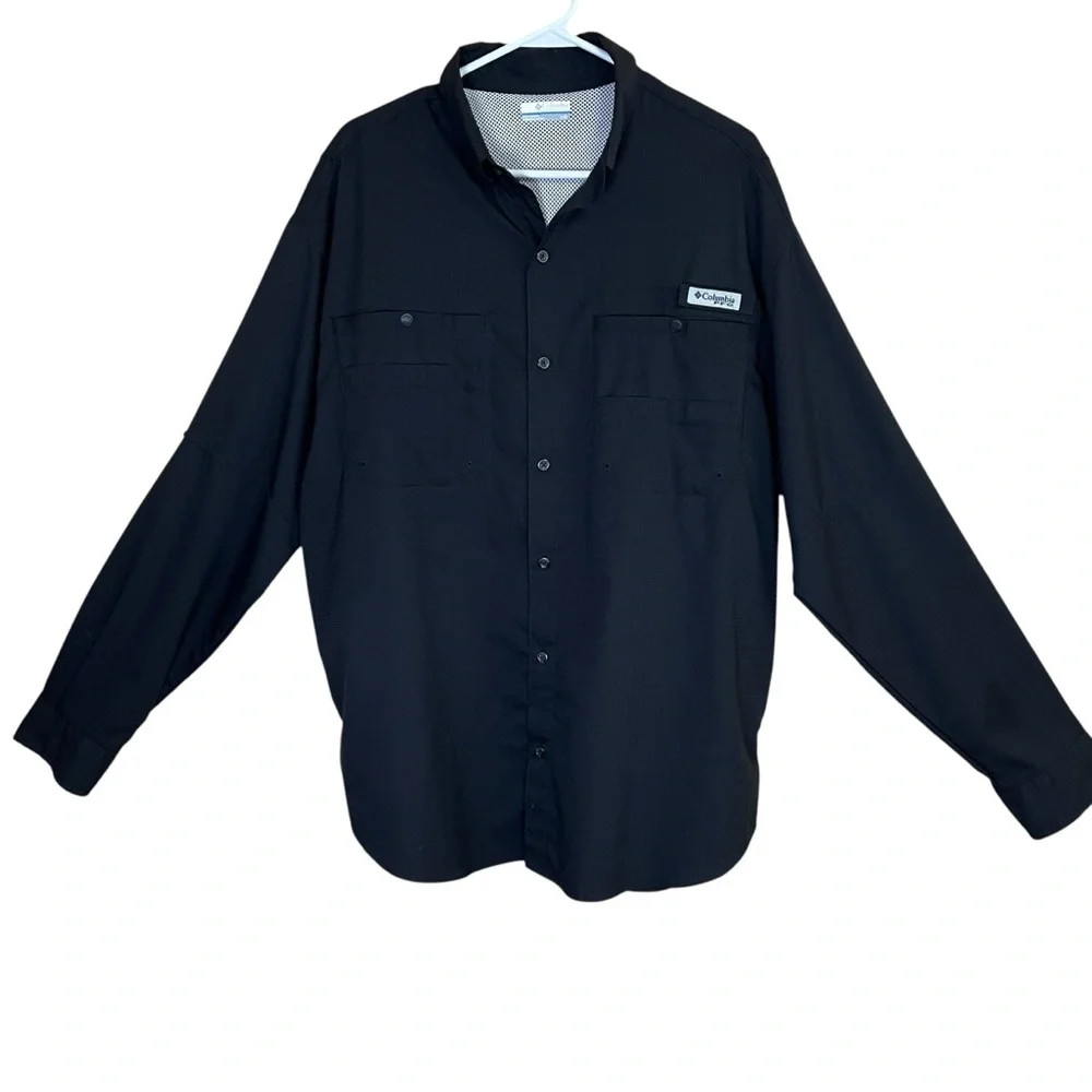 Columbia Men's Black Casual Button Down Shirt - Picture 5 of 14